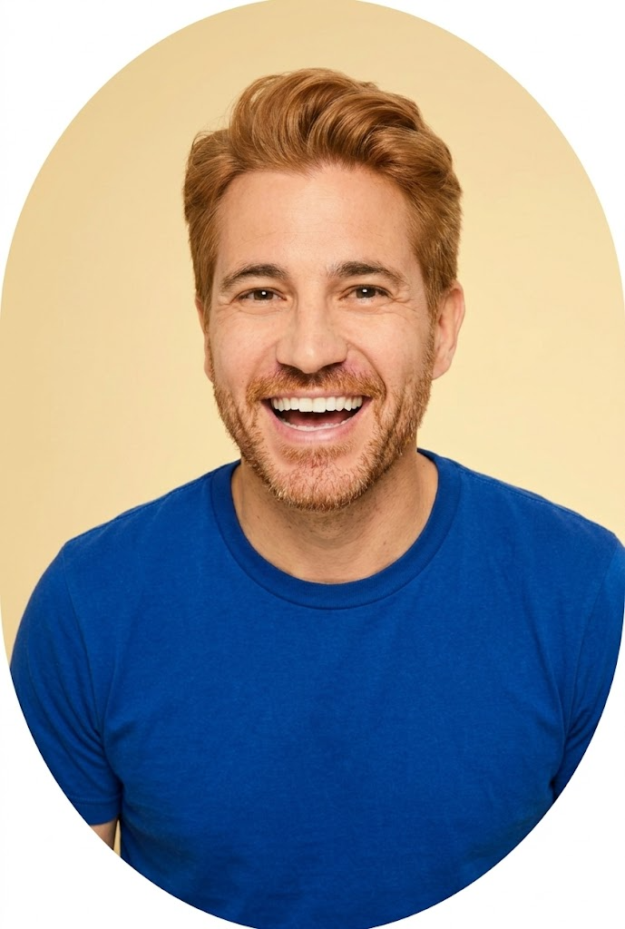 Smiling male patient