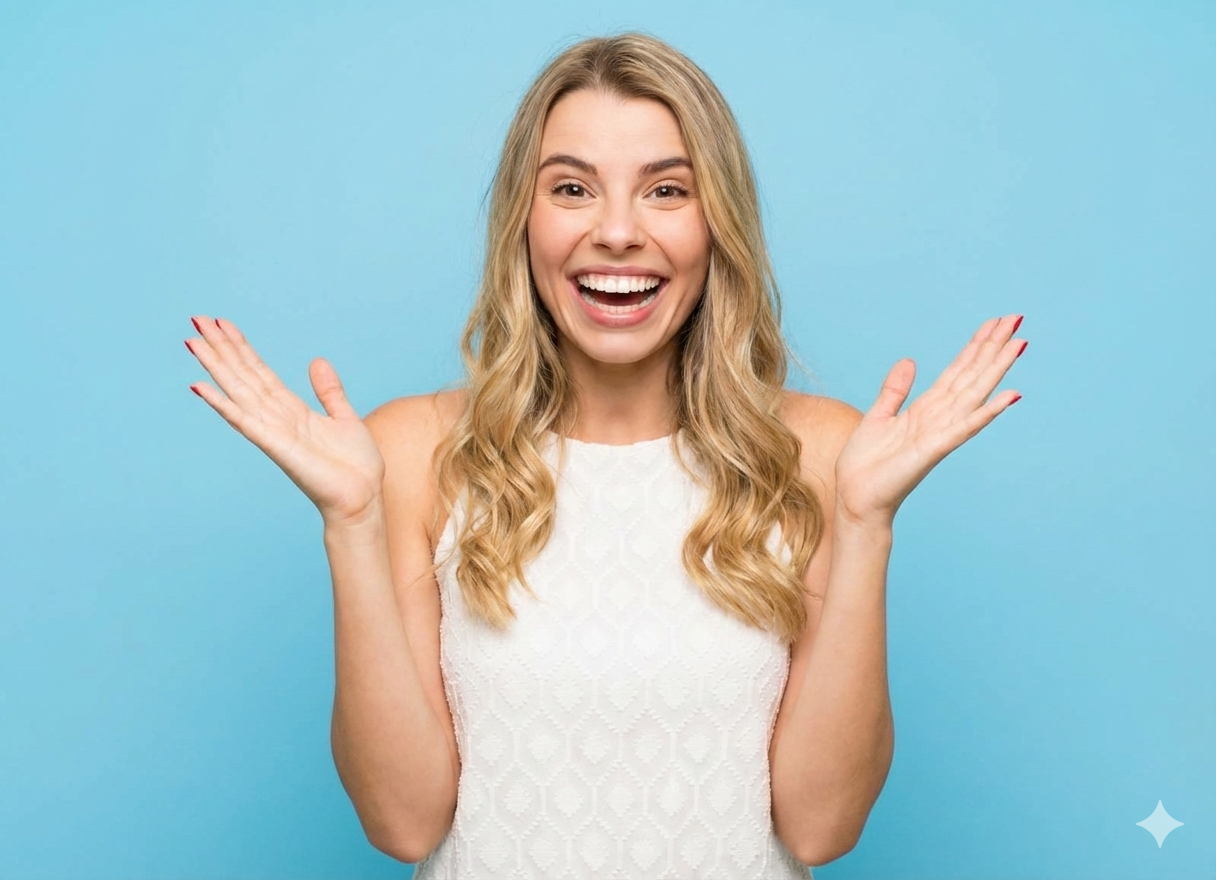 Happy patient with beautiful smile